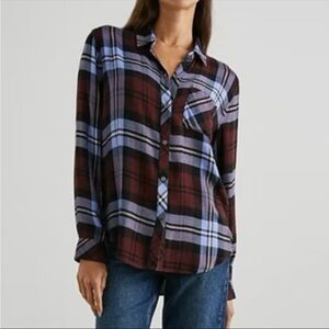 Rails hunter mulberry flannel button up small